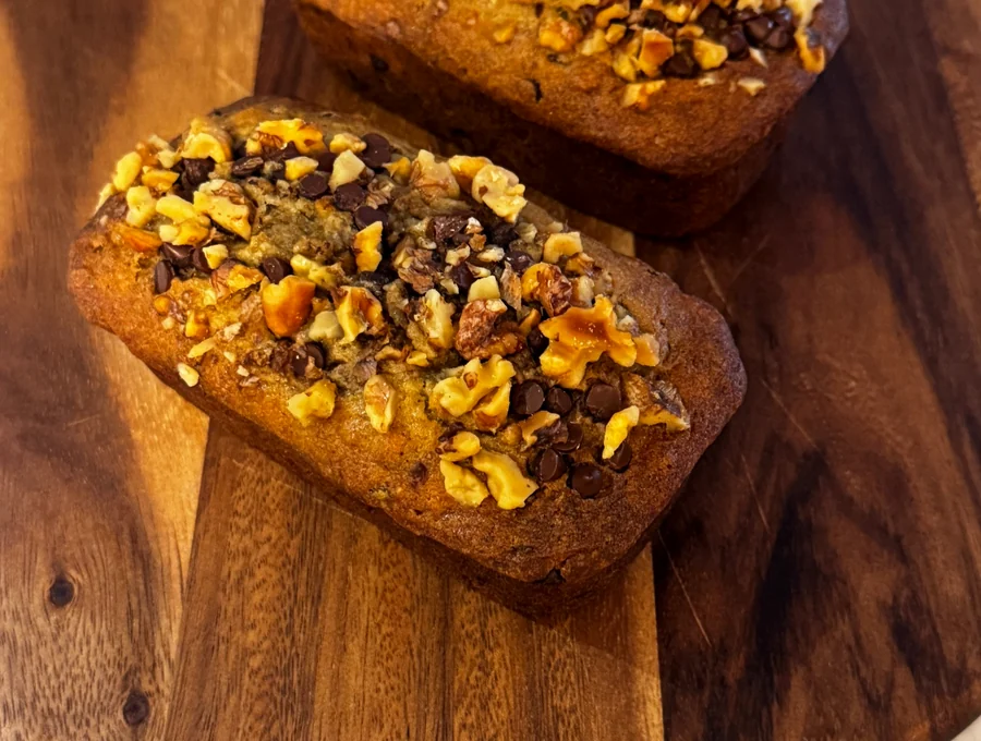 The Lido walnut and chocolate chip banana bread